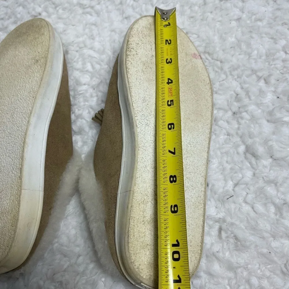 - Kate Spade New York Suede Tassel Fleece Lined Slip On Mule Sneakers size…